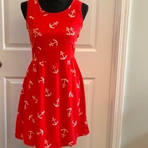Red and white Anchor Dress